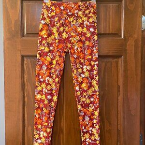 NEW LuLaRoe Yellow and Orange Floral Leggings - One Size